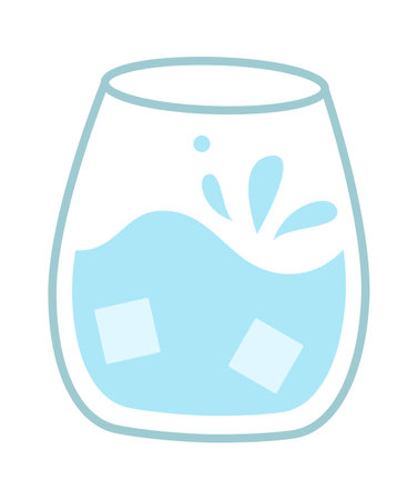 Glass of water iconのイラスト素材