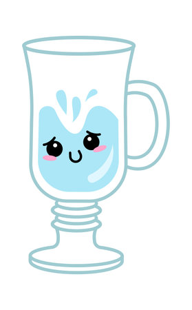 Cartoon character glass of waterのイラスト素材