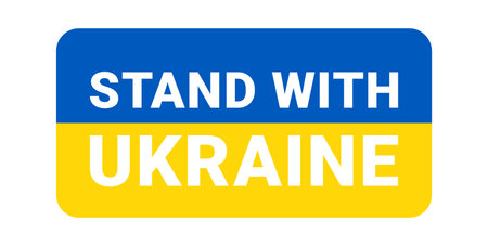 Stand with Ukraine flagのイラスト素材
