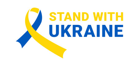 Stand with Ukraine signのイラスト素材