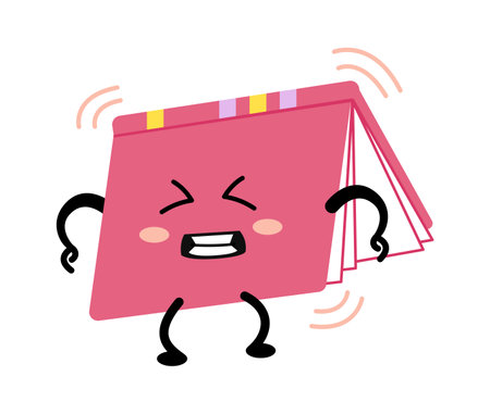Tense cartoon book. Education iconのイラスト素材