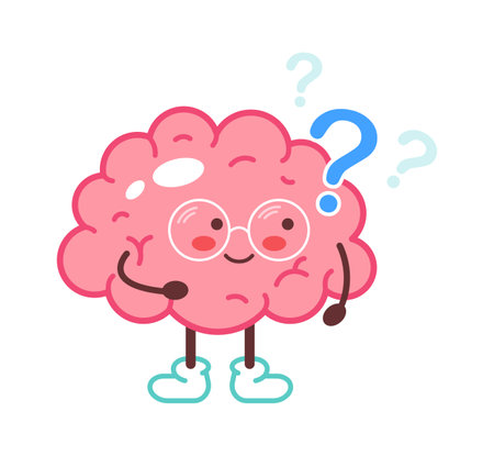 Cartoon curious brainのイラスト素材