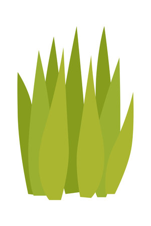 Snake plant flat icon Cartoon green houseplant Home gardeningのイラスト素材