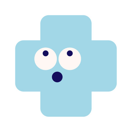 Cute cartoon cross flat icon Abstract geometric shapeのイラスト素材