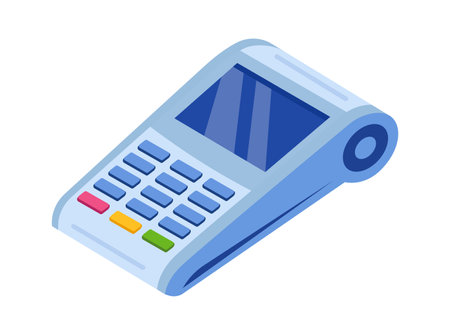 Wireless automated teller machine flat icon Payment terminalのイラスト素材