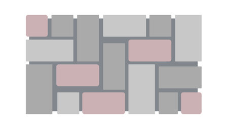 Paving path flat icon Architectural and landscape elementsのイラスト素材
