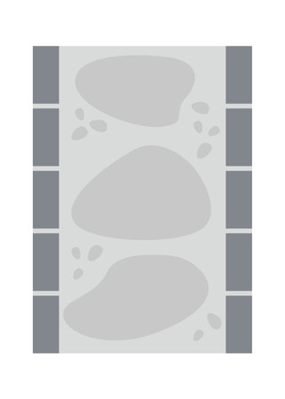 Paving path flat icon Architectural and landscape elementsのイラスト素材