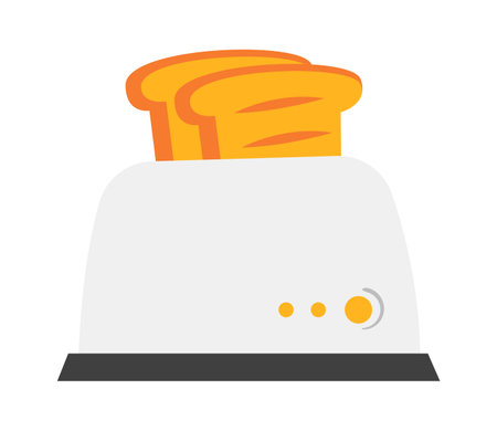 Toaster with bread flat icon Household applianceのイラスト素材