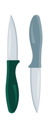Knives flat icon Cutting utensilのイラスト素材