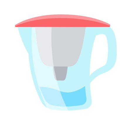 Water filter pitcher and dispenser Filteringのイラスト素材