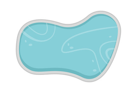 Pond flat icon Architectural and landscape elementsのイラスト素材