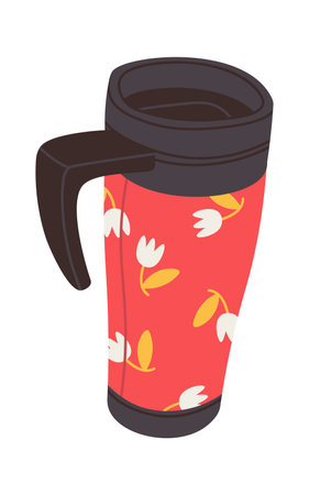 bottle for hot drinks flat iconのイラスト素材