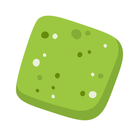 Square tea drops flat icon Matcha productsのイラスト素材