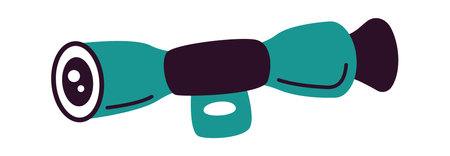 Vintage optical instruments flat icon Vision equipmentのイラスト素材