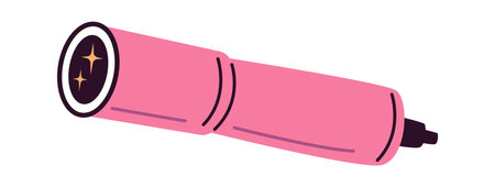 Telescope flat icon Optical instruments Modern technologyのイラスト素材