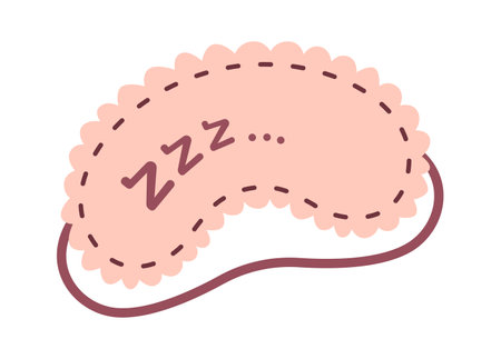 Sleeping mask flat icon Cute textile Accessoryのイラスト素材