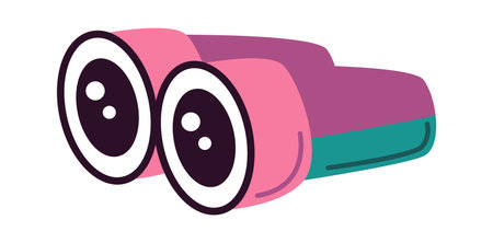 Binoculars flat icon Optical instruments Field glassesのイラスト素材