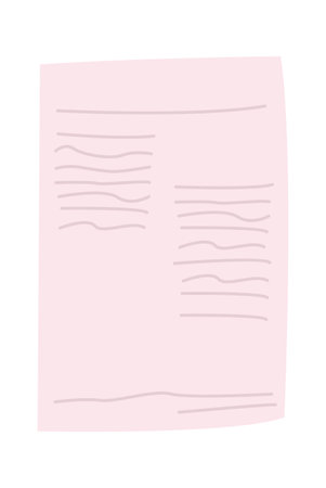 Paper with notes flat icon Educationのイラスト素材