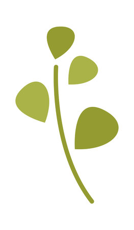 Cute cartoon tree branch flat icon