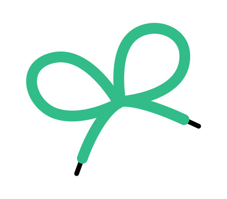 Knot with bow flat icon Shoelaces for fastening shoesのイラスト素材