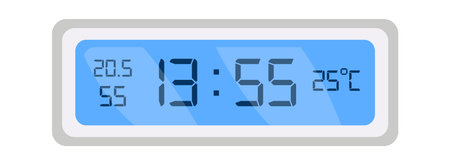 Thermostat display flat icon Electric screen showing temperature