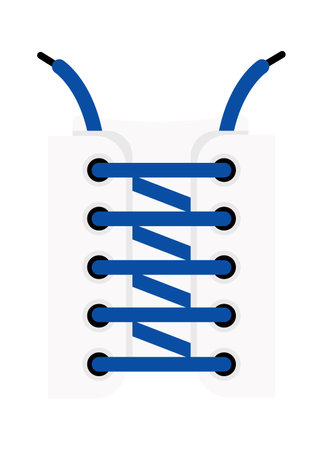 Shoelaces for fastening shoes flat iconのイラスト素材