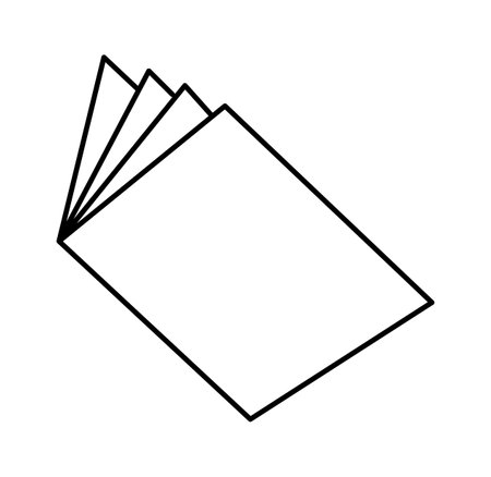 Black book flat icon Chalk illustration Reading literatureのイラスト素材