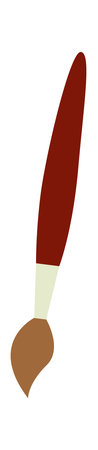 Paint brush flat icon Art therapyのイラスト素材
