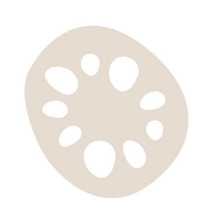 Hand drawn abstract vegetable spots flat iconのイラスト素材