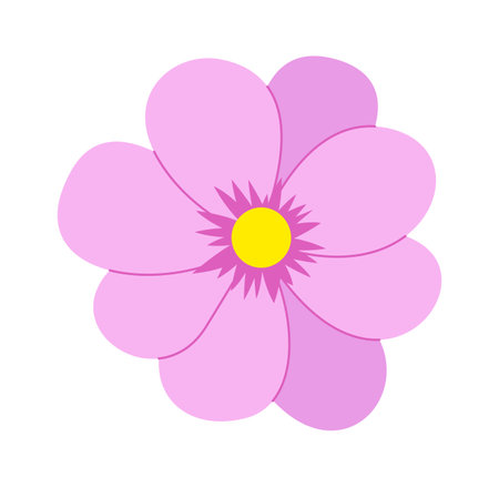 Wildflower decor element flat iconのイラスト素材