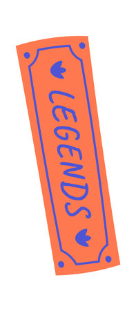 Legends book flat icon Reading literatureのイラスト素材