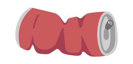 Metal can waste flat iconのイラスト素材