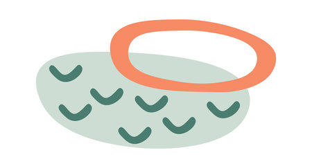 Hand drawn abstract shapes flat iconのイラスト素材