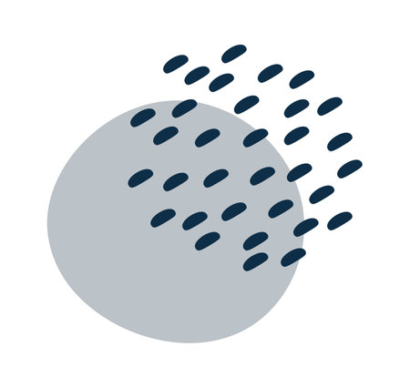 Hand drawn abstract flower circle flat iconのイラスト素材