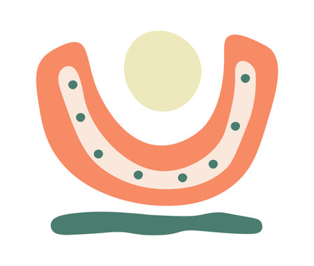 Hand drawn abstract shapes flat iconのイラスト素材