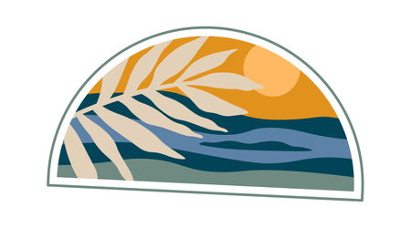 Geometric shapes picture with abstractionのイラスト素材