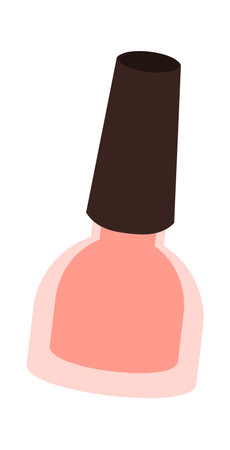 Nail polish flat icon Manicure Coloured liquidのイラスト素材