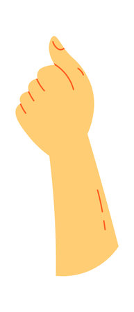 Showing hand and fingers flat iconのイラスト素材