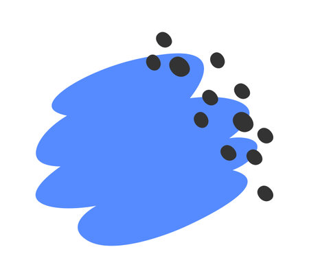 Hand drawn shape flat icon Simple blue backgroundのイラスト素材