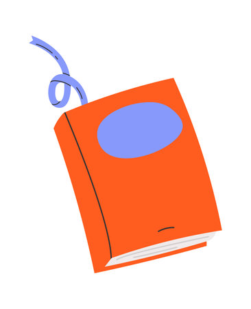 History book cover flat icon Reading at libraryのイラスト素材