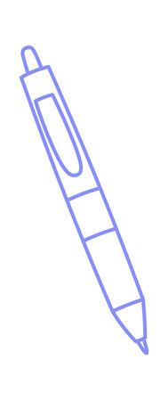 Office stationery line icon Pen for workingのイラスト素材