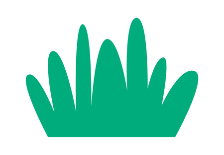 Cartoon brush flat icon Spring decorative shrubsのイラスト素材