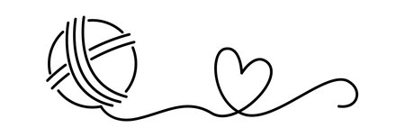 Thread contemporary line art elementのイラスト素材