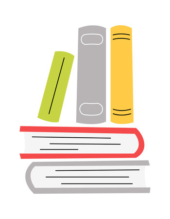Interesting books flat icon Reading for animalsのイラスト素材