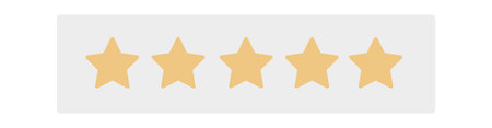 Rating flat icon Five stars Best product