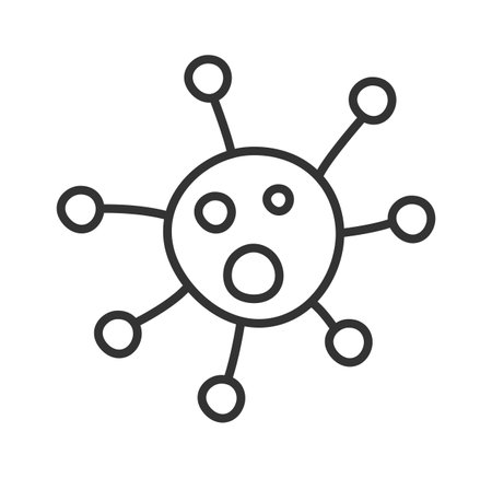 Microbe flat icon Virus Biology scienceのイラスト素材