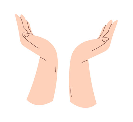 Hand flat icon Greeting gestureのイラスト素材