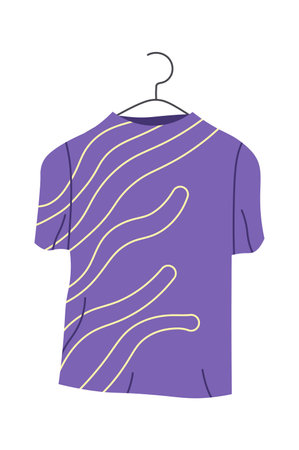 Shirt on hanger flat icon Trendy outfitのイラスト素材