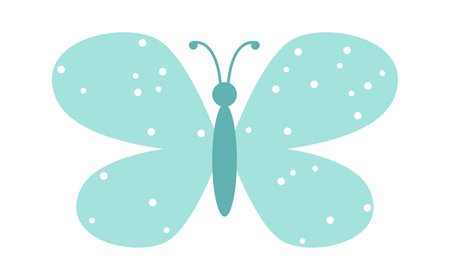 Cute butterfly easter pattern element flat iconのイラスト素材