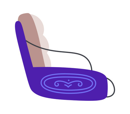 Comfortable seats for vintage carriage flat iconのイラスト素材